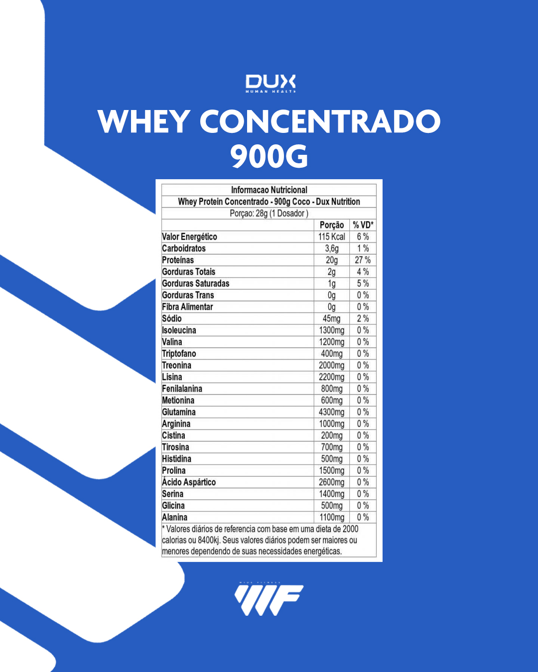 Whey Dux Concentrado 900g - Baunilha