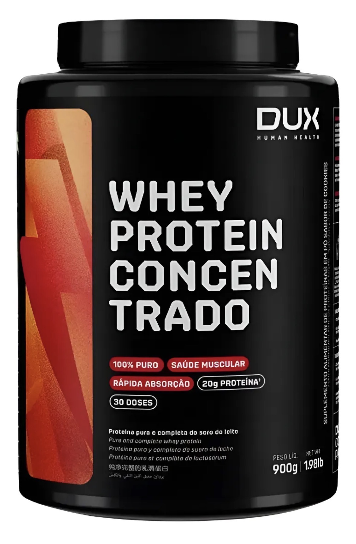 Whey Dux Concentrado 900g - Morango
