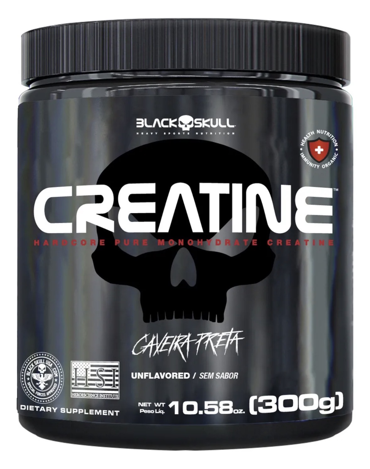 Creatina BlackSkull 300g - 100% Pura