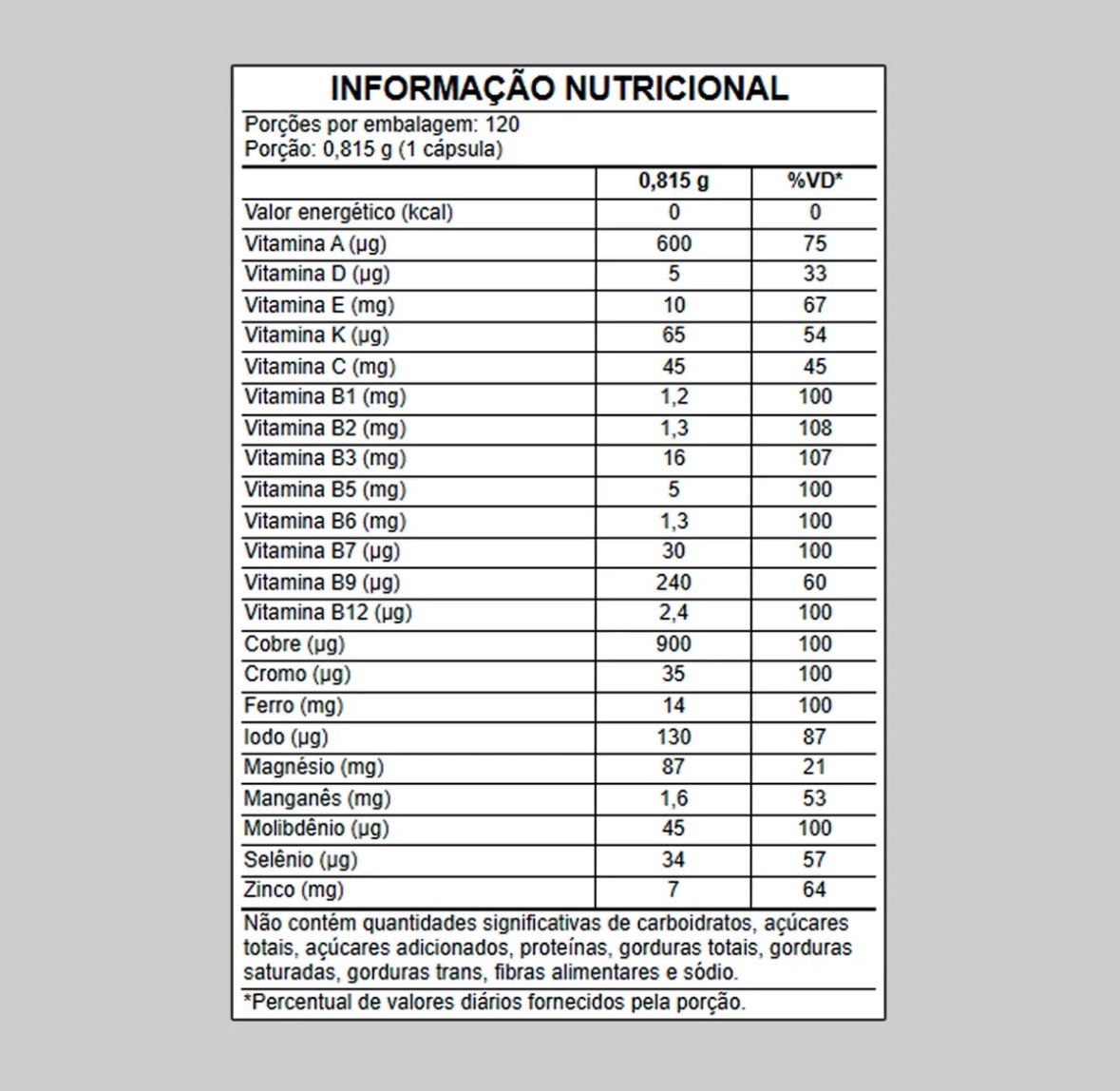 Multi vitamínico Growth 120 caps